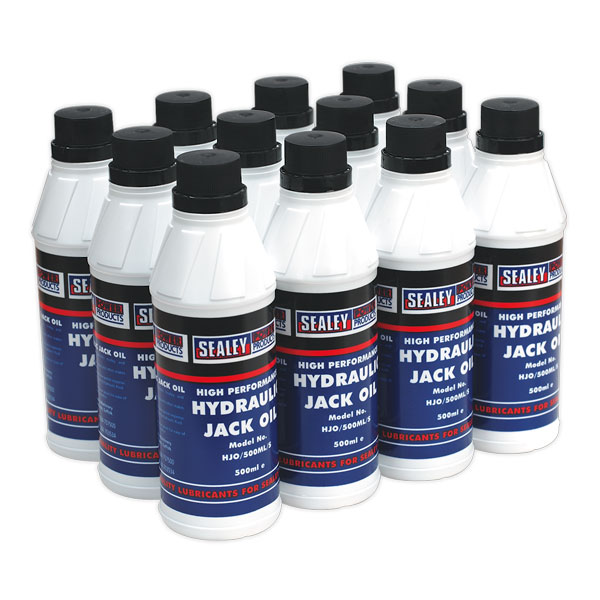 Sealey Hydraulic Jack Oil 500ml Pack of 12