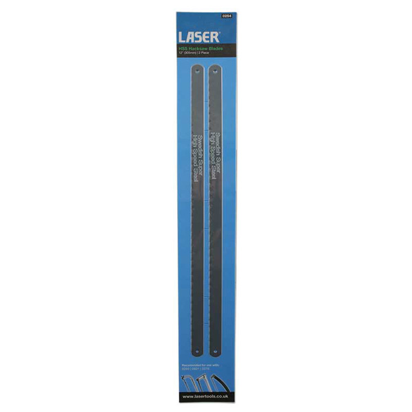 Laser 0254 HSS Hacksaw Blades 24tpi 2pc