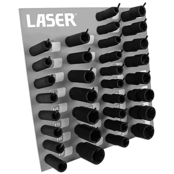 Laser Complete Socket Rack 1/2"D Air Impact