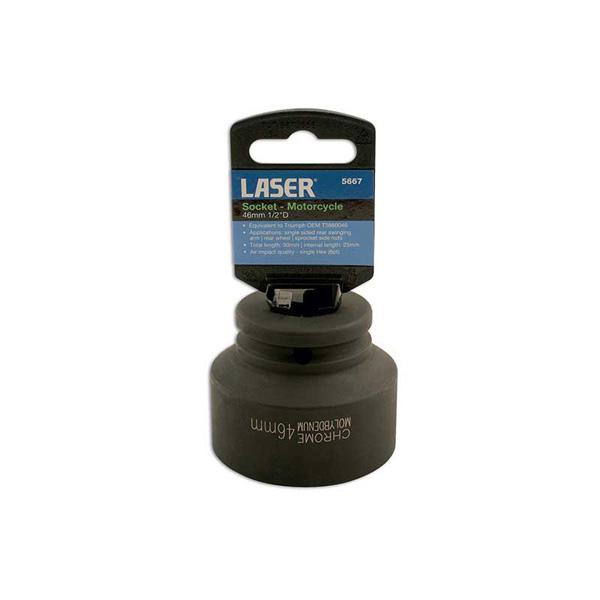 Laser 5667 Wheel Impact Socket 46mm 1/2"D - Triumph