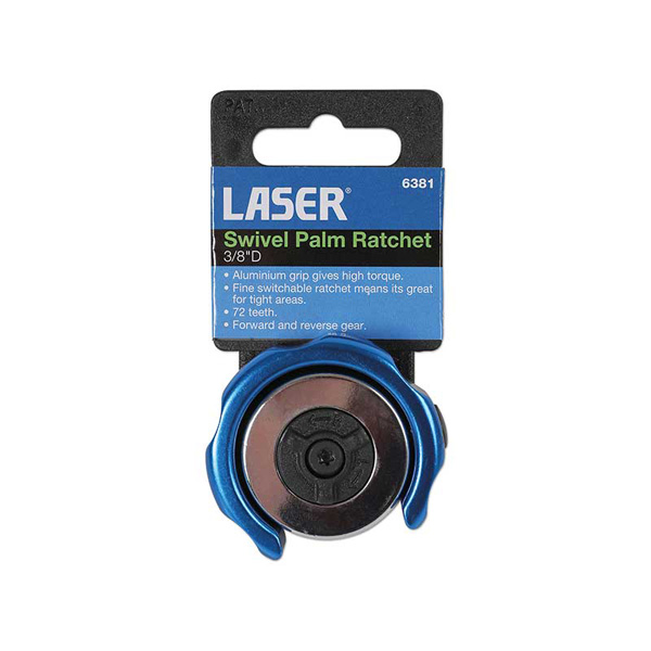Laser 6381 Swivel Palm Ratchet 3/8"D
