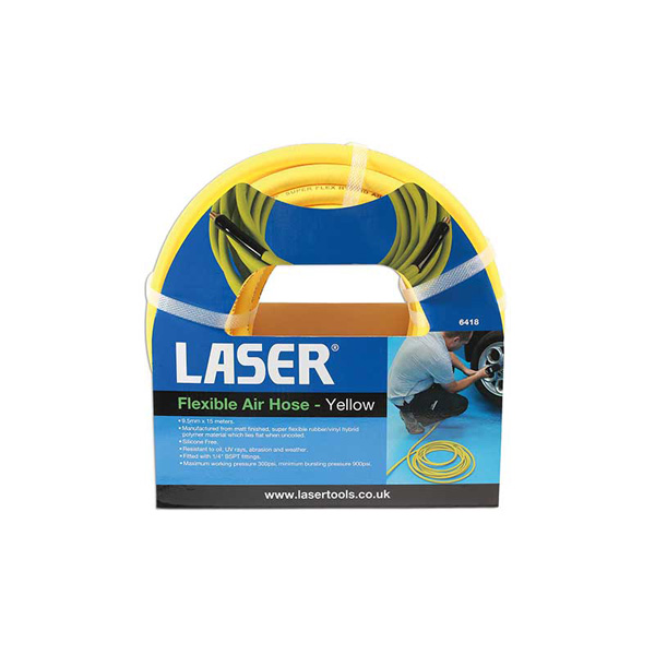 Laser 6418 Flexible Air Hose - Yellow