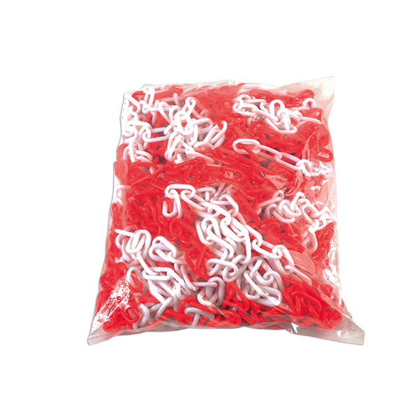 Laser Plastic Chain 6mm x 25mtrs Red/White