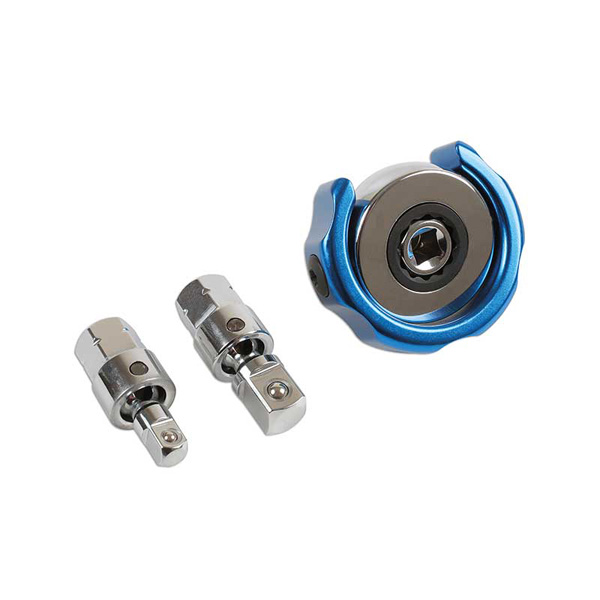 Laser 6665 Swivel Palm Ratchet Set 1/4"D, 3/8"D 4pc