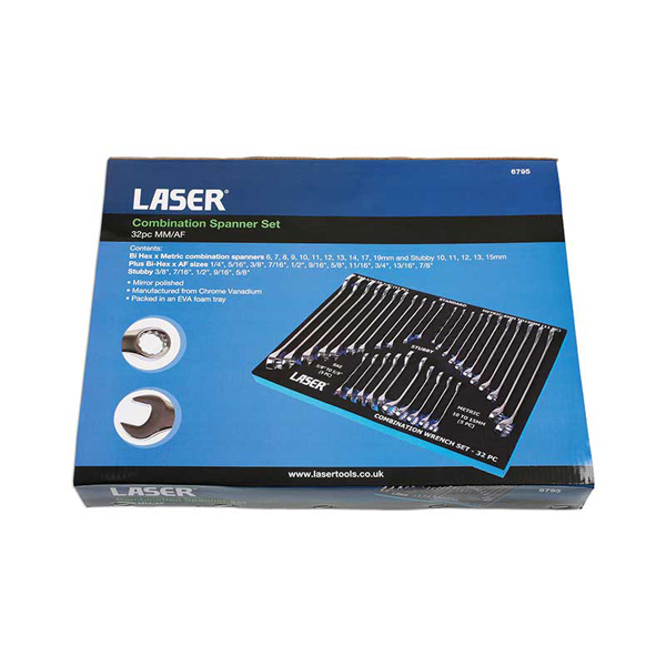 Laser 6795 Combination Spanner Set 32pc
