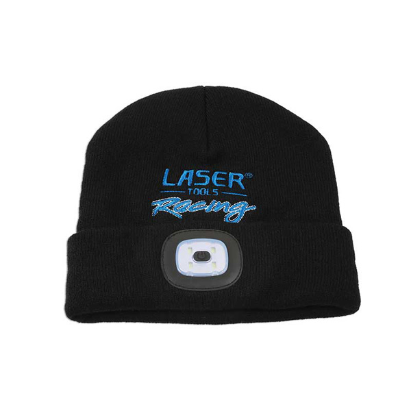 Laser 6899 Laser Tools Racing Beanie Hat with Rechargeable Lamp