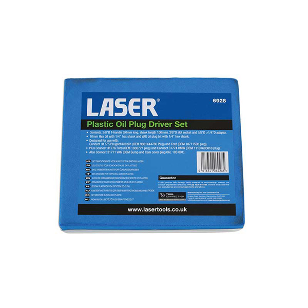 Laser 6928 Plastic Oil Plug Driver Set