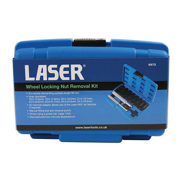 Laser 6972 Wheel Locking Nut Removal Kit