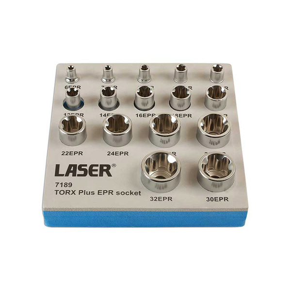 Laser Torx® Plus EPR Socket Set 16pc Euro Car Parts