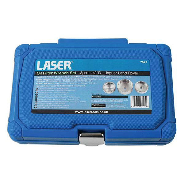 Laser 7527 Oil Filter Wrench Set 3pc - for JLR