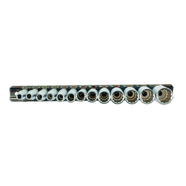 Laser 7589 Bi-Hex Deep Socket Set 1/4"D 13pc