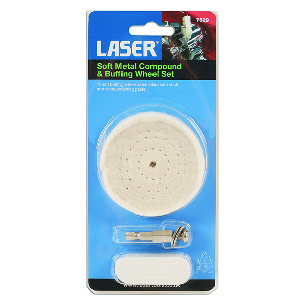 Laser 7629 Soft Metal Compound and Buffing Wheel Set