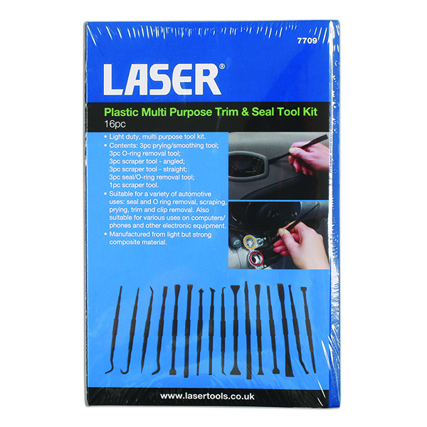 Laser 7709 Plastic Multi Purpose Trim & Seal Toolkit 16pc