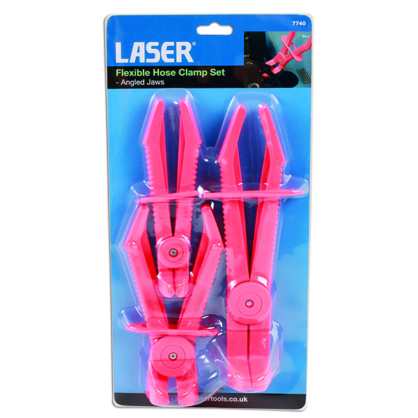 Laser 7740 Flexible Hose Clamp Set Angled Jaws