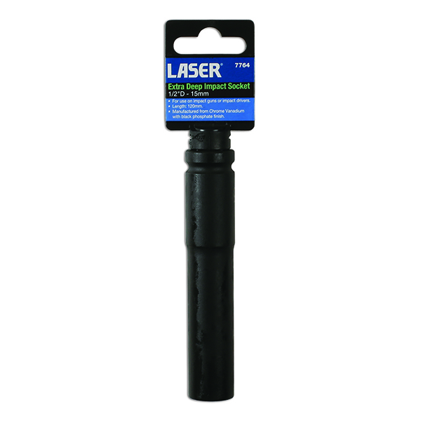 Laser 7764 Extra Deep Impact Socket 1/2"D 15mm