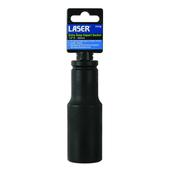 Laser 7772 Extra Deep Impact Socket 1/2"D 30mm