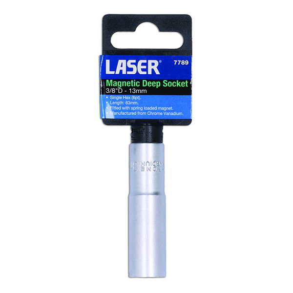 Laser 7789 Magnetic Deep Socket 3/8"D 13mm