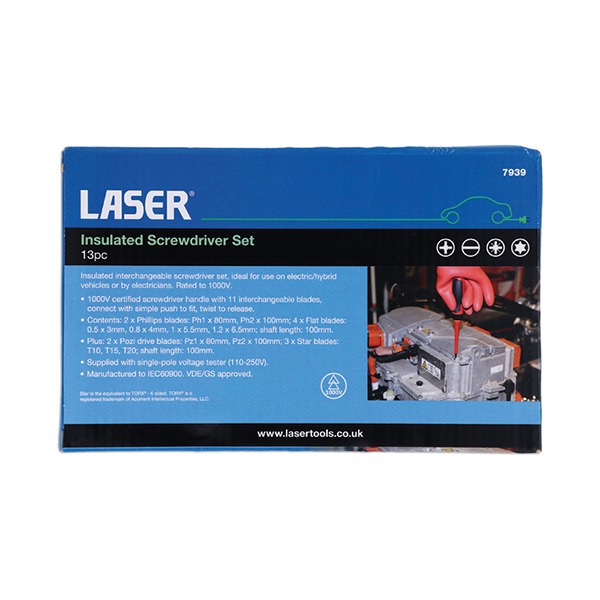 Laser 7939 Insulated Screwdriver Set 13pc