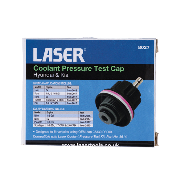 Laser 8027 Coolant Pressure Test Cap - Hyundai & Kia