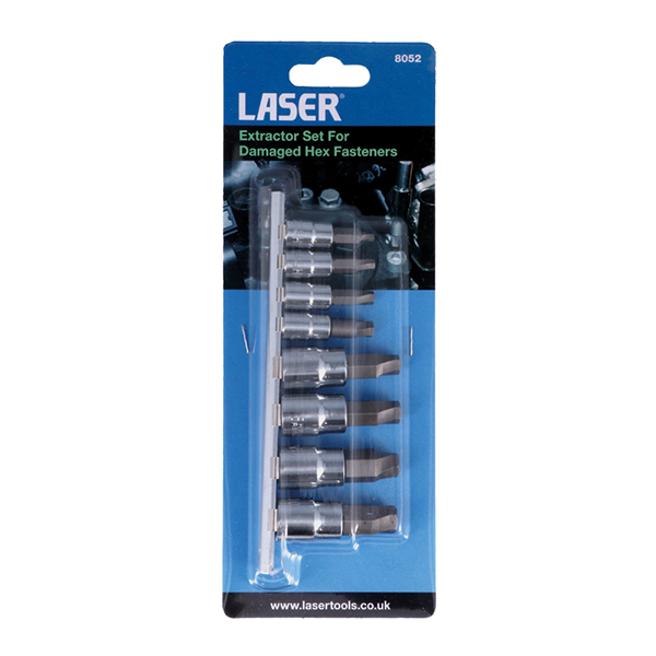 Laser 8052 Extractor Set for Damaged Hex Fasteners
