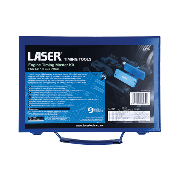 Laser 8570 Engine Timing Master Kit – for PSA 1.0, 1.2 EB2 Petrol"