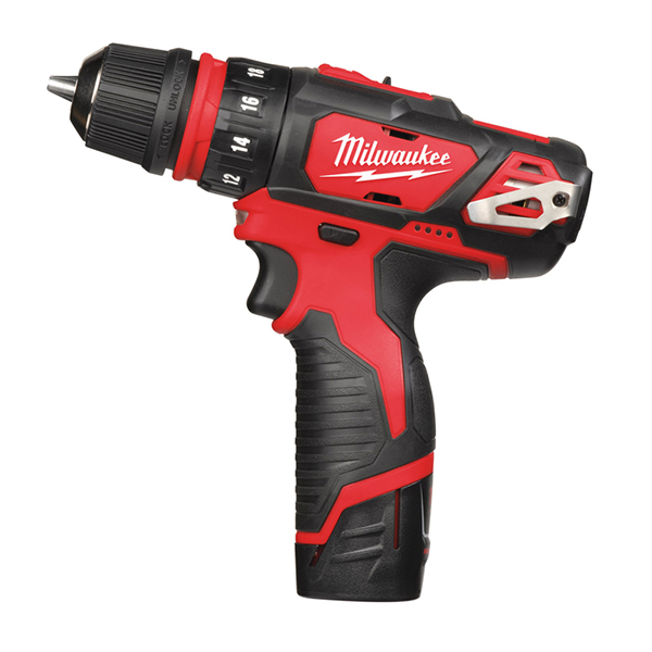 Milwaukee M12 4-In-1 Drill Driver Kit with 10mm chuck (2 x 2amp batts and charger)