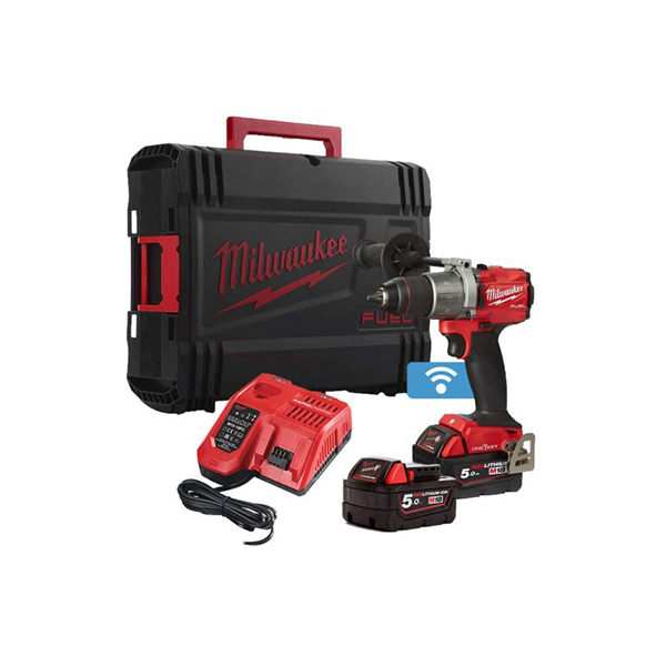 Milwaukee M18 FUEL ONE-KEY Percussion Drill (2 X 5.0Ah batteries charger) M18ONEPD2-502X