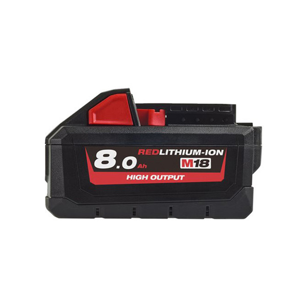 Milwaukee M18 8amp Red LithiumIon High Output Battery Euro Car Parts