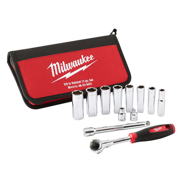 Milwaukee Tradesman 3/8" 12 piece Socket Set