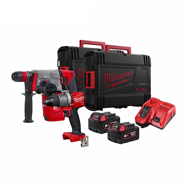 Milwaukee M18 FUEL Twin Pack (Percussion Combi Drill/SDS Plus Drill)