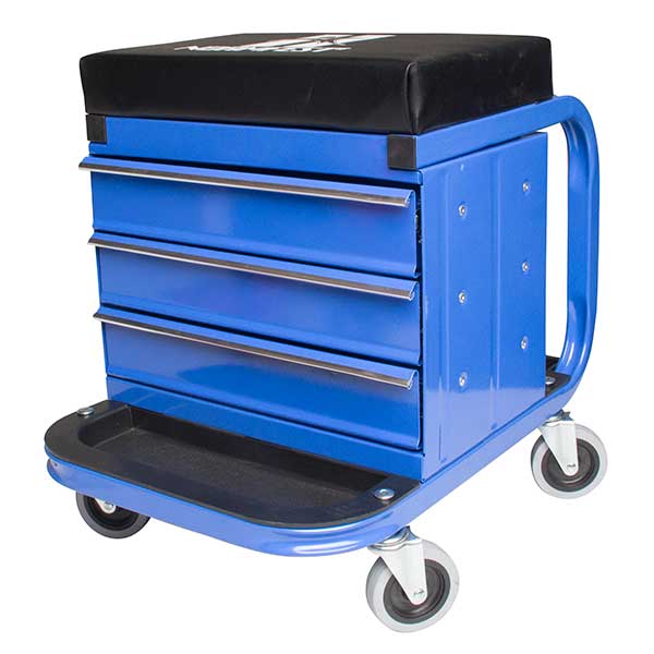 Normfest Mobile Workshop Stool With Storage Drawers Wheels