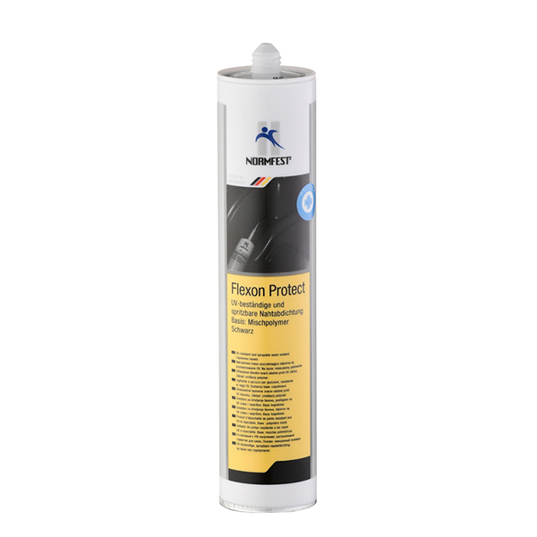 Normfest Flexon Protect - UV-Resistant and Sprayable Seam Sealant, Black, 310ml