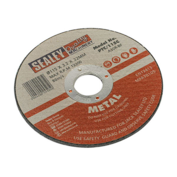 Sealey PTC/115C Cutting Disc 115 x 3mm 22mm Bore
