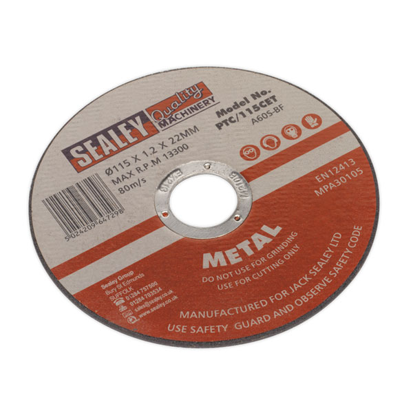 Sealey PTC/115CET Cutting Disc 115 x 1.2mm 22mm Bore
