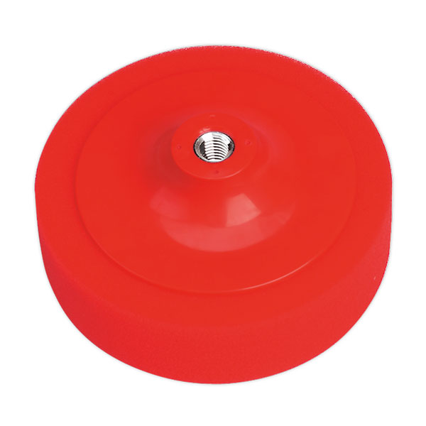 Sealey PTC/CH/M14-R Buffing & Polishing Foam Head 150 x 50mm M14 x 2mm Red/Ultra Soft