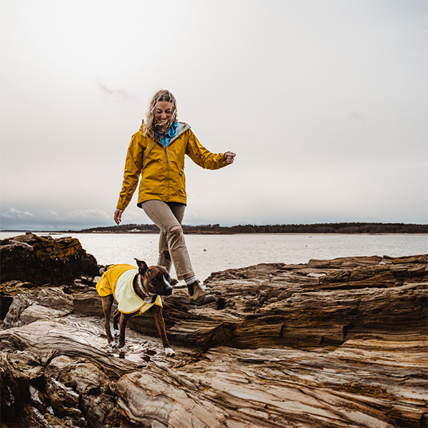 Ruffwear Sun Shower Dog Raincoat in Mineral Yellow (Large)