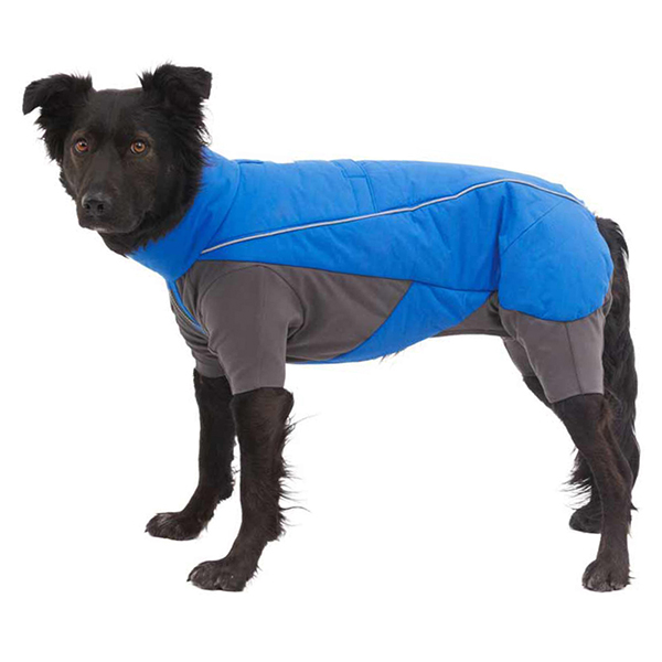 Ruffwear Vert Coverall Dog Snow Suit in Blue Pool (X Small)