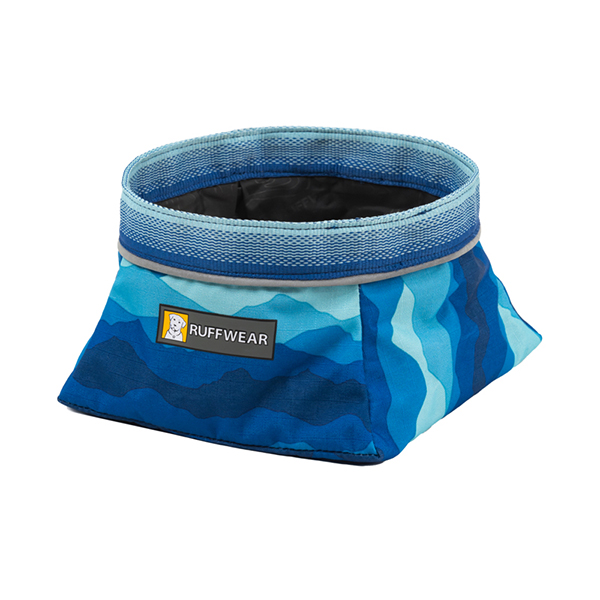 Ruffwear Quencher Dog Bowl with Coastal Mountains Print (Medium)