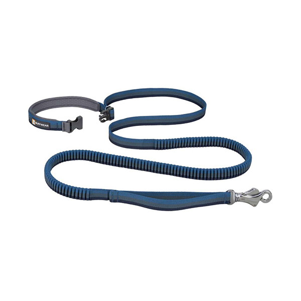 Ruffwear Roamer Bungee Dog Running Lead in Orion Blue (2.2 to 3.4m)
