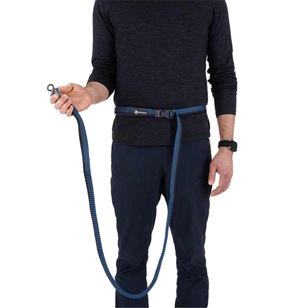 Ruffwear Roamer Bungee Dog Running Lead in Orion Blue (2.2 to 3.4m)