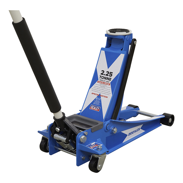 Sealey Trolley Jack 2.25tonne Low Entry Rocket Lift Scotland Flag Design