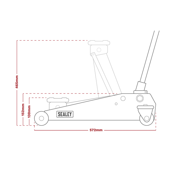 Sealey 3290CX Roadmaster® Trolley Jack 3 Tonne