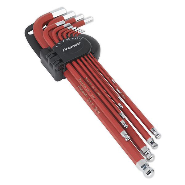 Premier Extra-Long Ball-End Hex Key Set 11pc