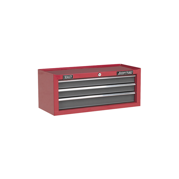 Sealey AP22309BB Mid-Box 3 Drawer with Ball Bearing Slides - Red/Grey