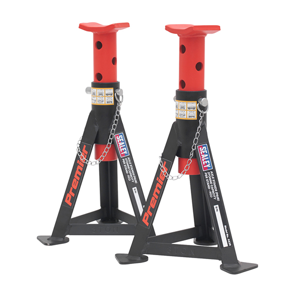 Sealey AS3R Axle Stands (Pair) 3 tonne Capacity per Stand - Red