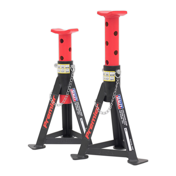 Sealey AS3R Axle Stands (Pair) 3 tonne Capacity per Stand - Red