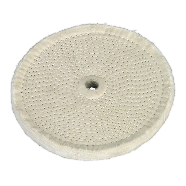 Sealey BG200BW Buffing Wheel 200 x 16mm 16mm Bore Fine
