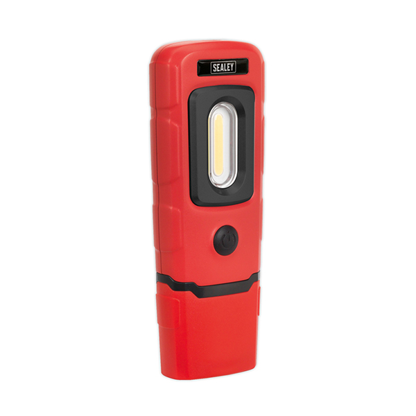 Sealey LED3601R Rechargeable 360° Inspection Light 3W COB & 1W SMD LED Red Lithium-Pol