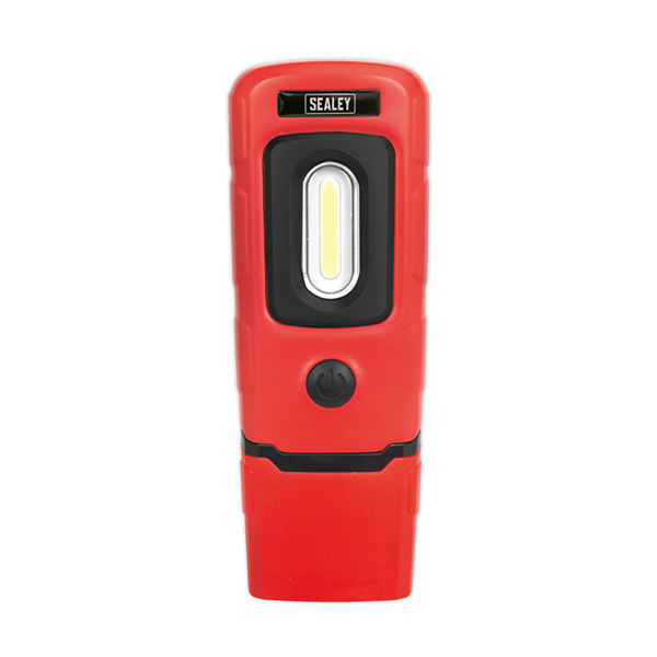 Sealey LED3601R Rechargeable 360° Inspection Light 3W COB & 1W SMD LED Red Lithium-Pol