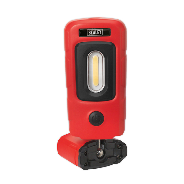 Sealey LED3601R Rechargeable 360° Inspection Light 3W COB & 1W SMD LED Red Lithium-Pol